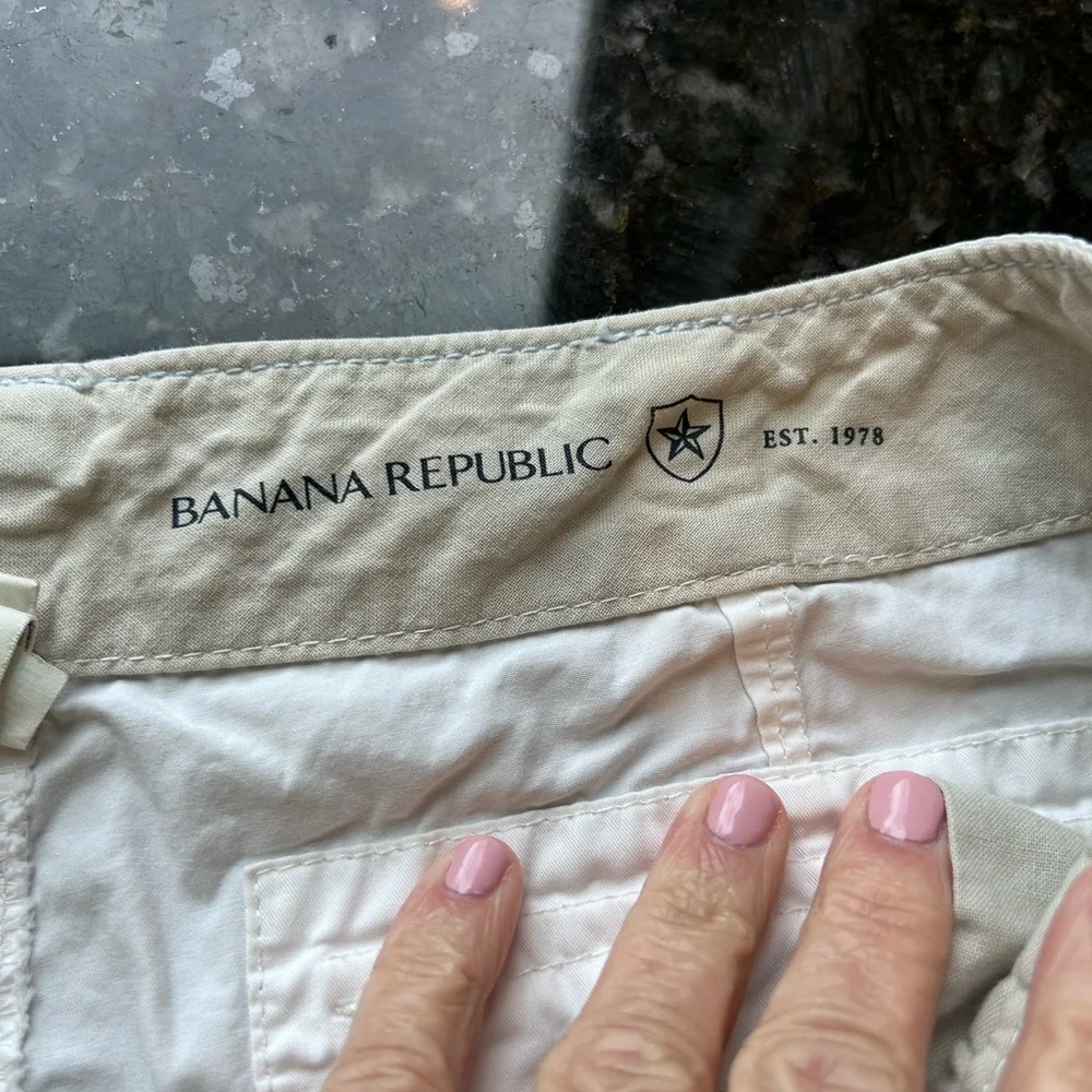 Vintage Y2K Banana Republic Low Rise Flare/Wide Leg 100% cotton pants. 8 Long - Picture 7 of 16